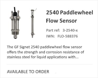 GF Signet 2540 PaddleWheel流量计